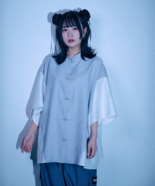 Whinny(ホワイニー)の「Whinny/僕と闘ってみる?(シャツ/ブラウス・レディース・グレー/ブルー/ホワイト/ピンク・FREE)」の11枚目の写真