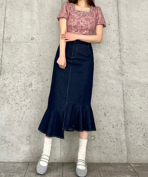 titty＆Co. PETIT by poyo（ティティーアンドコープティバイポヨ）の「【titty&Co.PETIT by POYO】フラワージャガードブラウス（シャツ/ブラウス・レディース・ピンク/ブラック/ホワイト・FREE）」の6枚目の写真