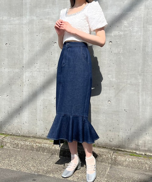 titty＆Co. PETIT by poyo（ティティーアンドコープティバイポヨ）の「【titty&Co.PETIT by POYO】フラワージャガードブラウス（シャツ/ブラウス・レディース・ピンク/ブラック/ホワイト・FREE）」の22枚目の写真