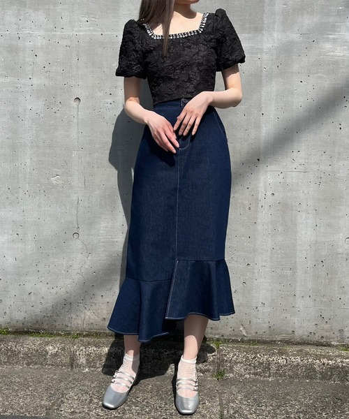 titty＆Co. PETIT by poyo（ティティーアンドコープティバイポヨ）の「【titty&Co.PETIT by POYO】フラワージャガードブラウス（シャツ/ブラウス・レディース・ピンク/ブラック/ホワイト・FREE）」の19枚目の写真