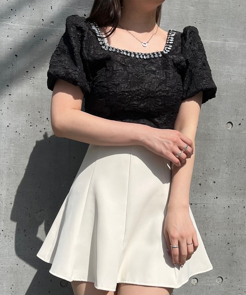 titty＆Co. PETIT by poyo（ティティーアンドコープティバイポヨ）の「【titty&Co.PETIT by POYO】フラワージャガードブラウス（シャツ/ブラウス・レディース・ピンク/ブラック/ホワイト・FREE）」の18枚目の写真