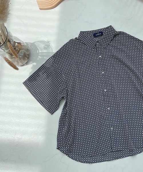 AS KNOW AS plus（アズノゥアズプラス）の「●着回し ビッグ半袖シャツ（シャツ/ブラウス・レディース・アイボリー/オフホワイト/ブラック系その他/グリーン/ブラック系その他2/ブルー系その他/ホワイト系その他3/ホワイト系その他2/ホワイト系その他・FREE）」の10枚目の写真