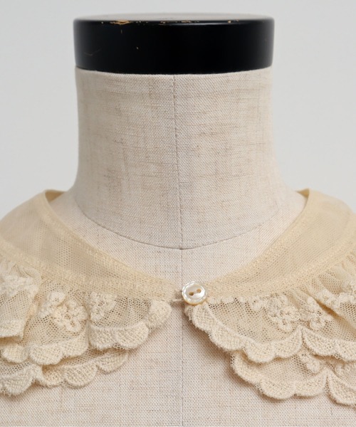 Malle（マル）の「malle チュール刺繍 付け衿（付け襟・レディース・ブラック/クリーム・FREE）」の18枚目の写真