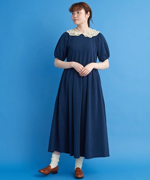 Malle（マル）の「malle チュール刺繍 付け衿（付け襟・レディース・ブラック/クリーム・FREE）」の4枚目の写真