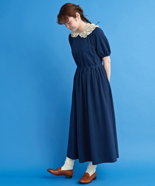 Malle（マル）の「malle チュール刺繍 付け衿（付け襟・レディース・ブラック/クリーム・FREE）」の6枚目の写真