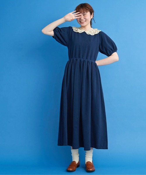 Malle（マル）の「malle チュール刺繍 付け衿（付け襟・レディース・ブラック/クリーム・FREE）」の8枚目の写真