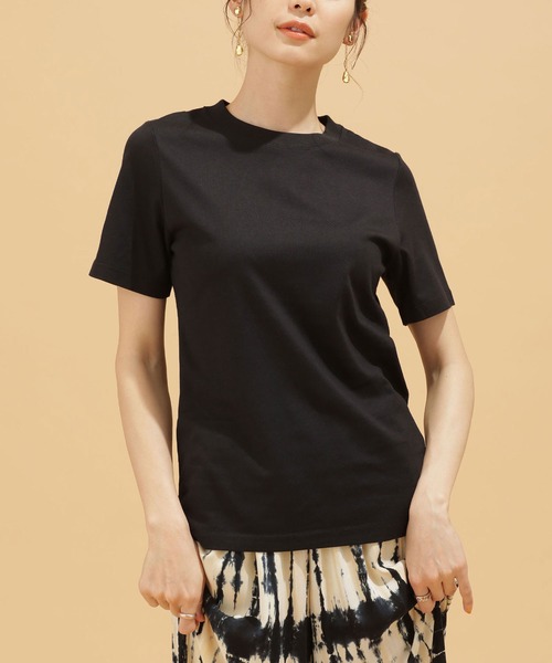 NANO universe（ナノユニバース）の「LB.03/Anti Soaked 汗染み防止 クルーTシャツ 半袖（Tシャツ/カットソー・レディース・ブラック/トップグレー/ホワイト/イエロー・Ⅰ/Ⅱ/Ⅲ）」の3枚目の写真