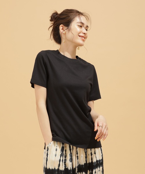 NANO universe（ナノユニバース）の「LB.03/Anti Soaked 汗染み防止 クルーTシャツ 半袖（Tシャツ/カットソー・レディース・ブラック/トップグレー/ホワイト/イエロー・Ⅰ/Ⅱ/Ⅲ）」の6枚目の写真