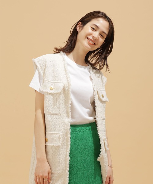 NANO universe（ナノユニバース）の「LB.03/Anti Soaked 汗染み防止 クルーTシャツ 半袖（Tシャツ/カットソー・レディース・ブラック/トップグレー/ホワイト/イエロー・Ⅰ/Ⅱ/Ⅲ）」の14枚目の写真