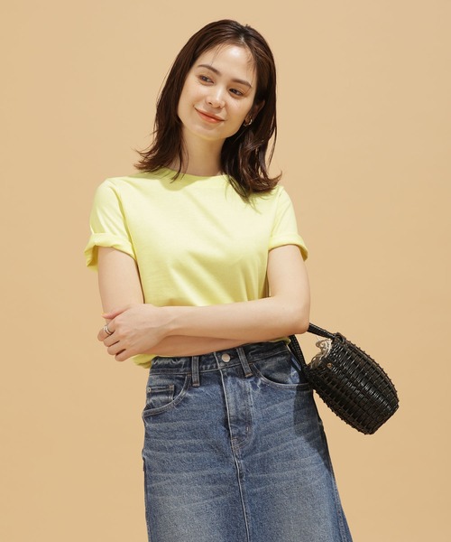 NANO universe（ナノユニバース）の「LB.03/Anti Soaked 汗染み防止 クルーTシャツ 半袖（Tシャツ/カットソー・レディース・ブラック/トップグレー/ホワイト/イエロー・Ⅰ/Ⅱ/Ⅲ）」の18枚目の写真