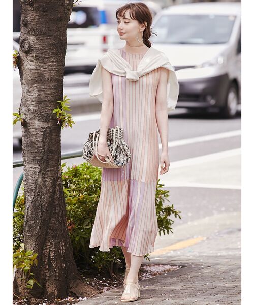 LAGUNAMOON（ラグナムーン）の「【BAGMATI】マクラメバッグ（ハンドバッグ・レディース・アイボリー/パープル・FREE）」の5枚目の写真