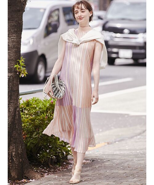 LAGUNAMOON（ラグナムーン）の「【BAGMATI】マクラメバッグ（ハンドバッグ・レディース・アイボリー/パープル・FREE）」の3枚目の写真