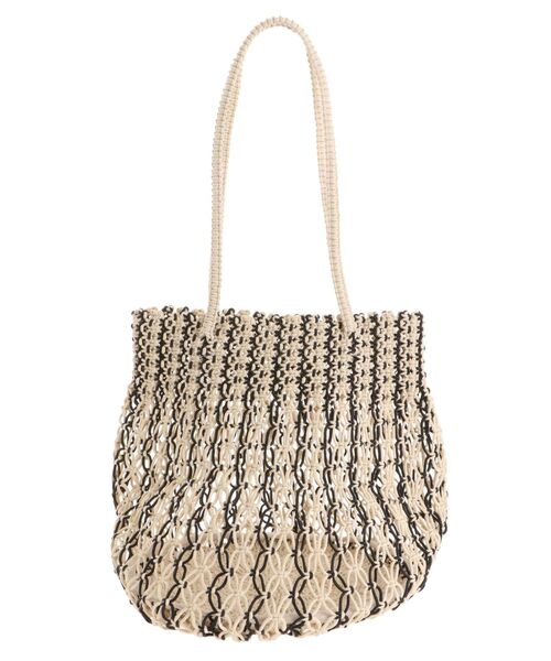 LAGUNAMOON（ラグナムーン）の「【BAGMATI】マクラメバッグ（ハンドバッグ・レディース・アイボリー/パープル・FREE）」の9枚目の写真