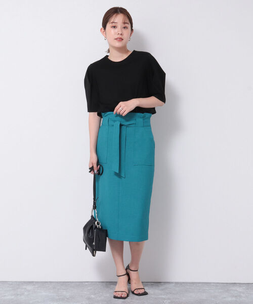 NOLLEY’S（ノーリーズ）の「◇【WEB限定】袖タックコットンTシャツ（Tシャツ/カットソー・レディース・ブラック/ベージュ/パープル/オフホワイト/イエロー・FREE）」の22枚目の写真