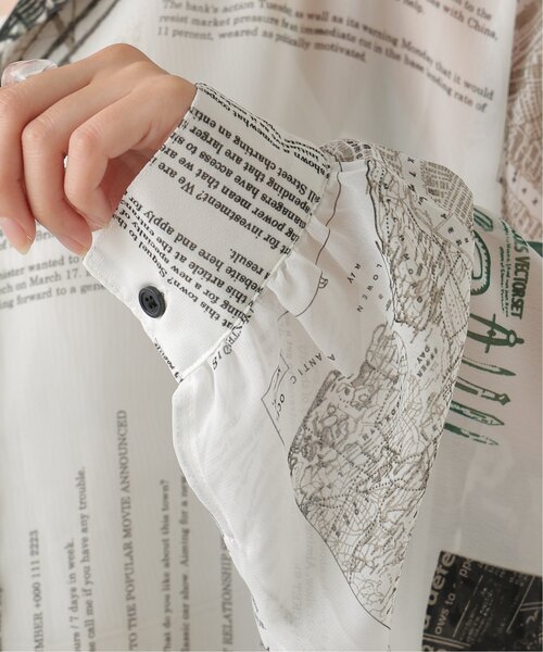 RAY CASSIN（レイカズン）の「英字柄シアーシャツ（シャツ/ブラウス・レディース・オレンジ/グリーン・FREE）」の17枚目の写真