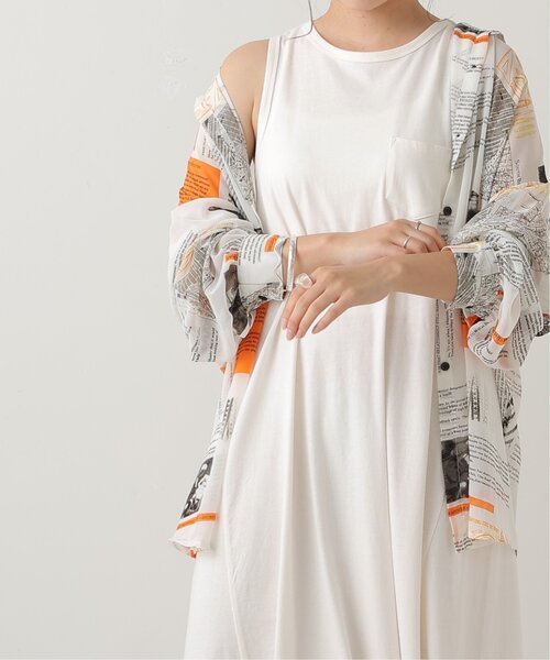 RAY CASSIN（レイカズン）の「英字柄シアーシャツ（シャツ/ブラウス・レディース・オレンジ/グリーン・FREE）」の21枚目の写真