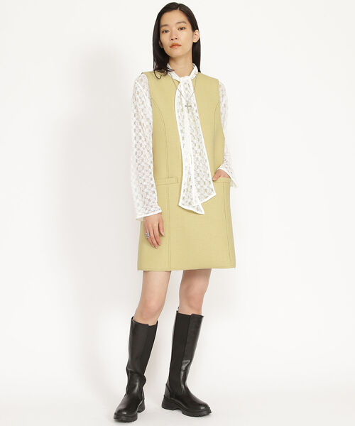 Ray BEAMS（レイビームス）の「Ray BEAMS / サイドゴア ロング ブーツ（ブーツ・レディース・ホワイト/ブラック・23.5cm/24.5cm/23.0cm/24.0cm）」の13枚目の写真