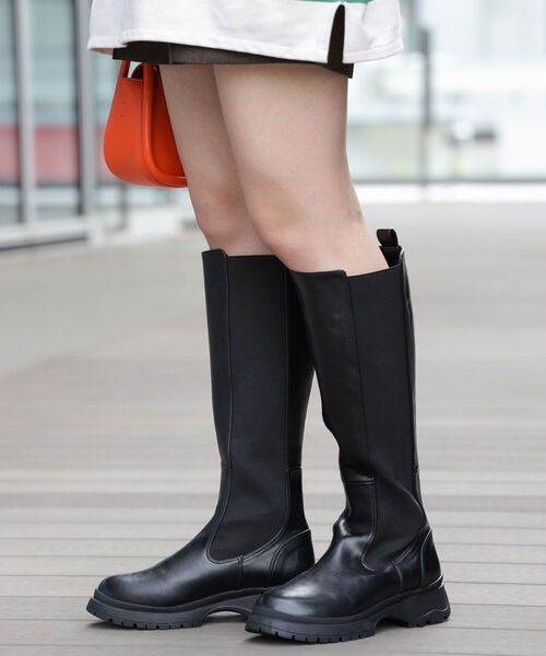 Ray BEAMS（レイビームス）の「Ray BEAMS / サイドゴア ロング ブーツ（ブーツ・レディース・ホワイト/ブラック・23.5cm/24.5cm/23.0cm/24.0cm）」の19枚目の写真