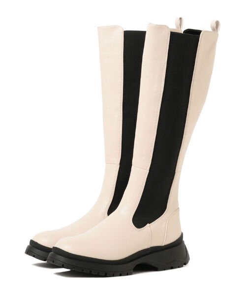 Ray BEAMS（レイビームス）の「Ray BEAMS / サイドゴア ロング ブーツ（ブーツ・レディース・ホワイト/ブラック・23.5cm/24.5cm/23.0cm/24.0cm）」の22枚目の写真