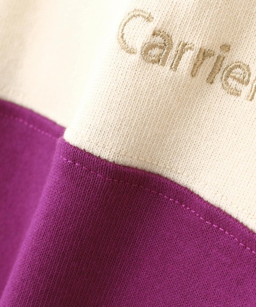 AVIREX（アヴィレックス）の「【直営店限定】BICOLOR EMB LOGO TEE/ バイカラー刺繍ロゴTシャツ（Tシャツ/カットソー・レディース・ブラック/パープル/イエロー・FREE）」の19枚目の写真