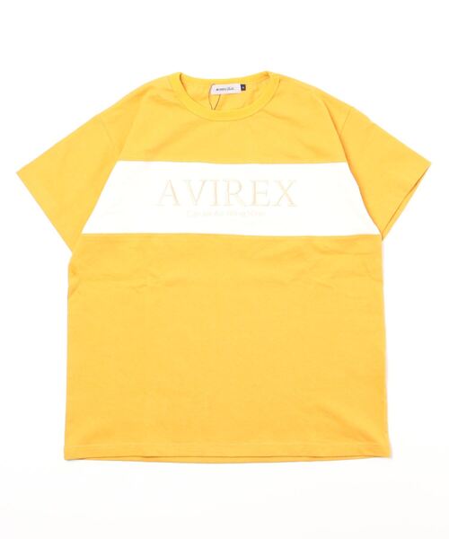 AVIREX（アヴィレックス）の「【直営店限定】BICOLOR EMB LOGO TEE/ バイカラー刺繍ロゴTシャツ（Tシャツ/カットソー・レディース・ブラック/パープル/イエロー・FREE）」の13枚目の写真
