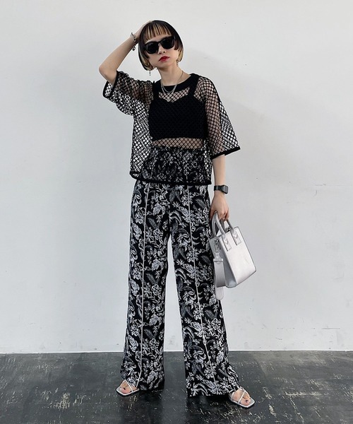 PAGEBOY（ページボーイ）の「カットメッシュプルオーバー（Tシャツ/カットソー・レディース・ブラック/オフホワイト/ブルー・FREE）」の9枚目の写真