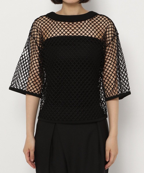 PAGEBOY（ページボーイ）の「カットメッシュプルオーバー（Tシャツ/カットソー・レディース・ブラック/オフホワイト/ブルー・FREE）」の14枚目の写真