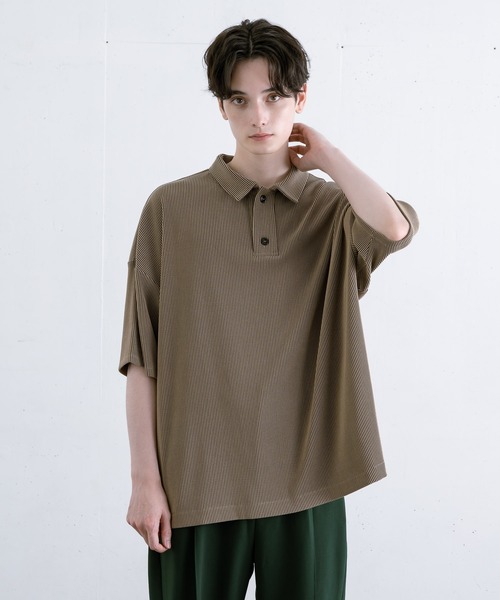 【EDDEN ELLEN】プリーツポロシャツ（ポロシャツ）｜EDDEN ELLEN（エデンエレン）