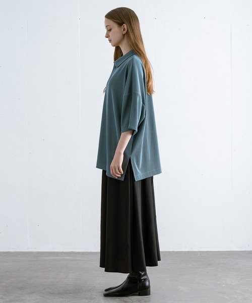 【EDDEN ELLEN】プリーツポロシャツ（ポロシャツ）｜EDDEN ELLEN（エデンエレン）