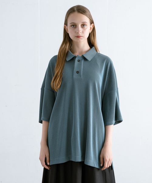 【EDDEN ELLEN】プリーツポロシャツ（ポロシャツ）｜EDDEN ELLEN（エデンエレン）