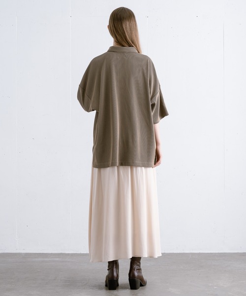 【EDDEN ELLEN】プリーツポロシャツ（ポロシャツ）｜EDDEN ELLEN（エデンエレン）