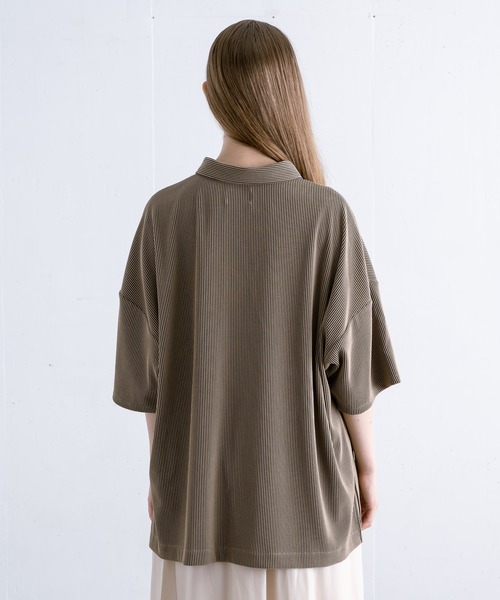 【EDDEN ELLEN】プリーツポロシャツ（ポロシャツ）｜EDDEN ELLEN（エデンエレン）