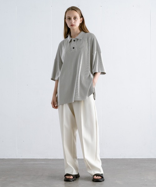 【EDDEN ELLEN】プリーツポロシャツ（ポロシャツ）｜EDDEN ELLEN（エデンエレン）