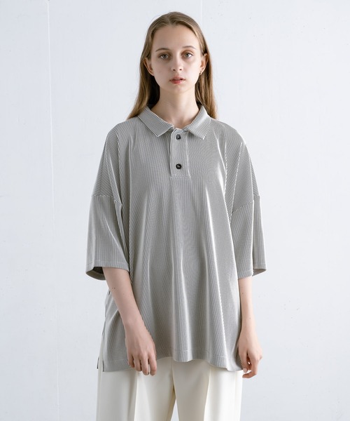 【EDDEN ELLEN】プリーツポロシャツ（ポロシャツ）｜EDDEN ELLEN（エデンエレン）