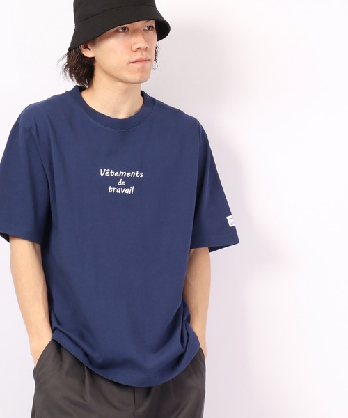 MONT KEMMEL(モンケメル)の「MONT KEMMEL 刺繍Tシャツ(Tシャツ/カットソー・メンズ・ブルー/アイボリー/チャコール・38/36/40)」の3枚目の写真