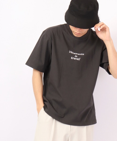 MONT KEMMEL(モンケメル)の「MONT KEMMEL 刺繍Tシャツ(Tシャツ/カットソー・メンズ・ブルー/アイボリー/チャコール・38/36/40)」の6枚目の写真