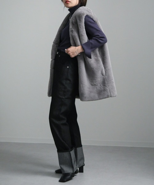 sakishimatokyo（サキシマトーキョー）の「ミドルファージレ（ベスト・レディース・ブラック/ブラウン/グレー/アイボリー・FREE）」の20枚目の写真