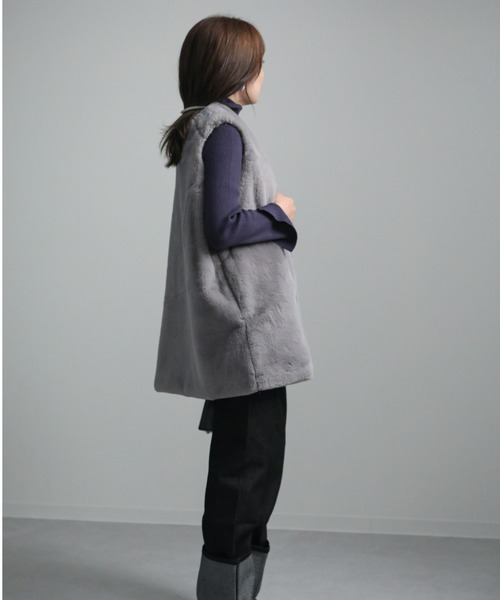 sakishimatokyo（サキシマトーキョー）の「ミドルファージレ（ベスト・レディース・ブラック/ブラウン/グレー/アイボリー・FREE）」の21枚目の写真