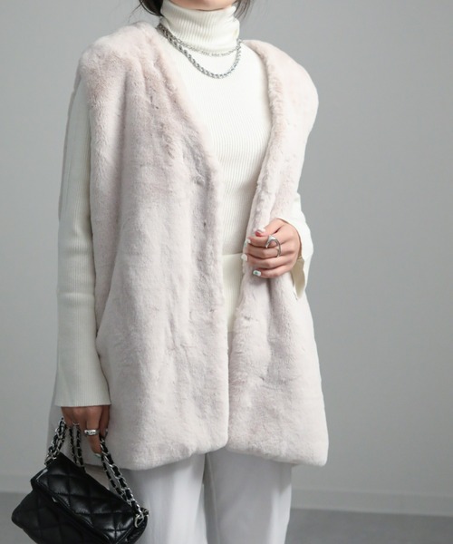 sakishimatokyo（サキシマトーキョー）の「ミドルファージレ（ベスト・レディース・ブラック/ブラウン/グレー/アイボリー・FREE）」の5枚目の写真