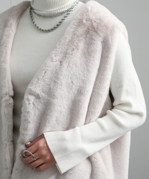 sakishimatokyo（サキシマトーキョー）の「ミドルファージレ（ベスト・レディース・ブラック/ブラウン/グレー/アイボリー・FREE）」の7枚目の写真