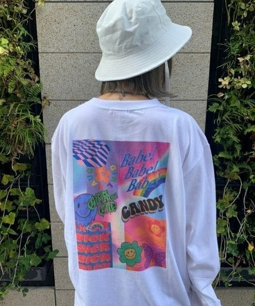 Candy Stripper（キャンディストリッパー）の「CANDY BABE L/S Tシャツ（Tシャツ/カットソー・レディース・ピンク/オフホワイト/ブラック・2）」の2枚目の写真