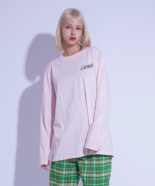 Candy Stripper（キャンディストリッパー）の「CANDY BABE L/S Tシャツ（Tシャツ/カットソー・レディース・ピンク/オフホワイト/ブラック・2）」の7枚目の写真