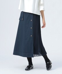 BEAMS HEART | BEAMS HEART / プリーツミックス トレンチ スカート(スカート)