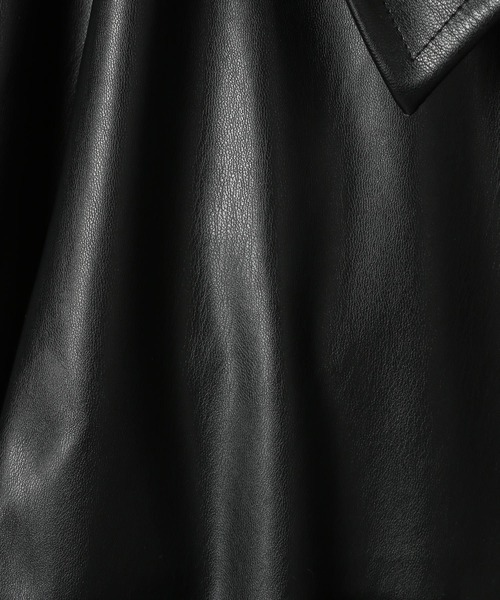 Heather（ヘザー）の「ラッフルレザーブルゾン　134716（ブルゾン・レディース・ブラック/アイボリー・FREE）」の3枚目の写真