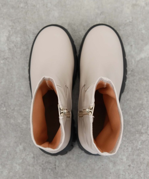 archives（アルシーヴ）の「厚底ストレッチブーツ（ブーツ・レディース・ブラック/アイボリー・MEDIUM/LARGE）」の15枚目の写真