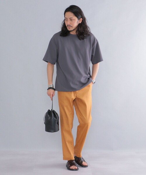 SHIPS（シップス）の「*SHIPS: NASHIJI リラックスフィット ドローストリング Tシャツ（Tシャツ/カットソー・メンズ・ホワイト/ダークグレー/ブラック/ベージュ・SMALL/MEDIUM/LARGE）」の6枚目の写真