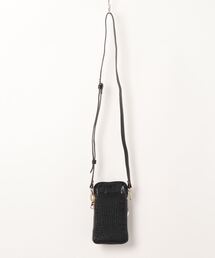 【SALON de RUBAN / サロン ド ルヴァン】 クロコ型押し ミニショルダーポーチ エコバッグ付き