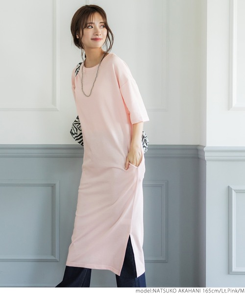 coca（coca）（コカ）の「スウェットワンピース（ワンピース・レディース・ブラック/ライトピンク・M/L）」の8枚目の写真