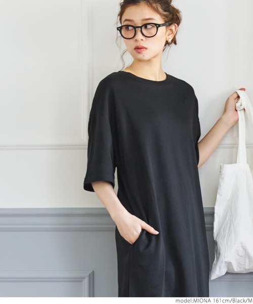 coca（coca）（コカ）の「スウェットワンピース（ワンピース・レディース・ブラック/ライトピンク・M/L）」の6枚目の写真