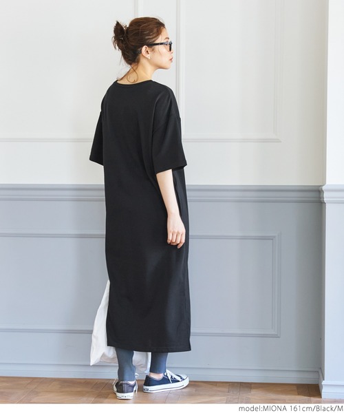 coca（coca）（コカ）の「スウェットワンピース（ワンピース・レディース・ブラック/ライトピンク・M/L）」の7枚目の写真